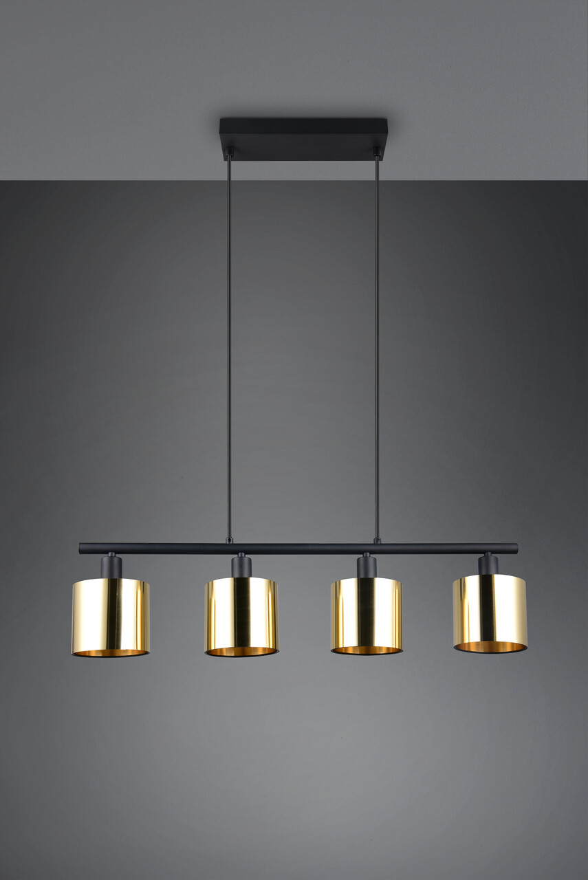 Lustra Jason, RL, 75x12x150 cm, 10W, 4x E14, metal, auriu - imagine 7